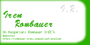 iren rombauer business card